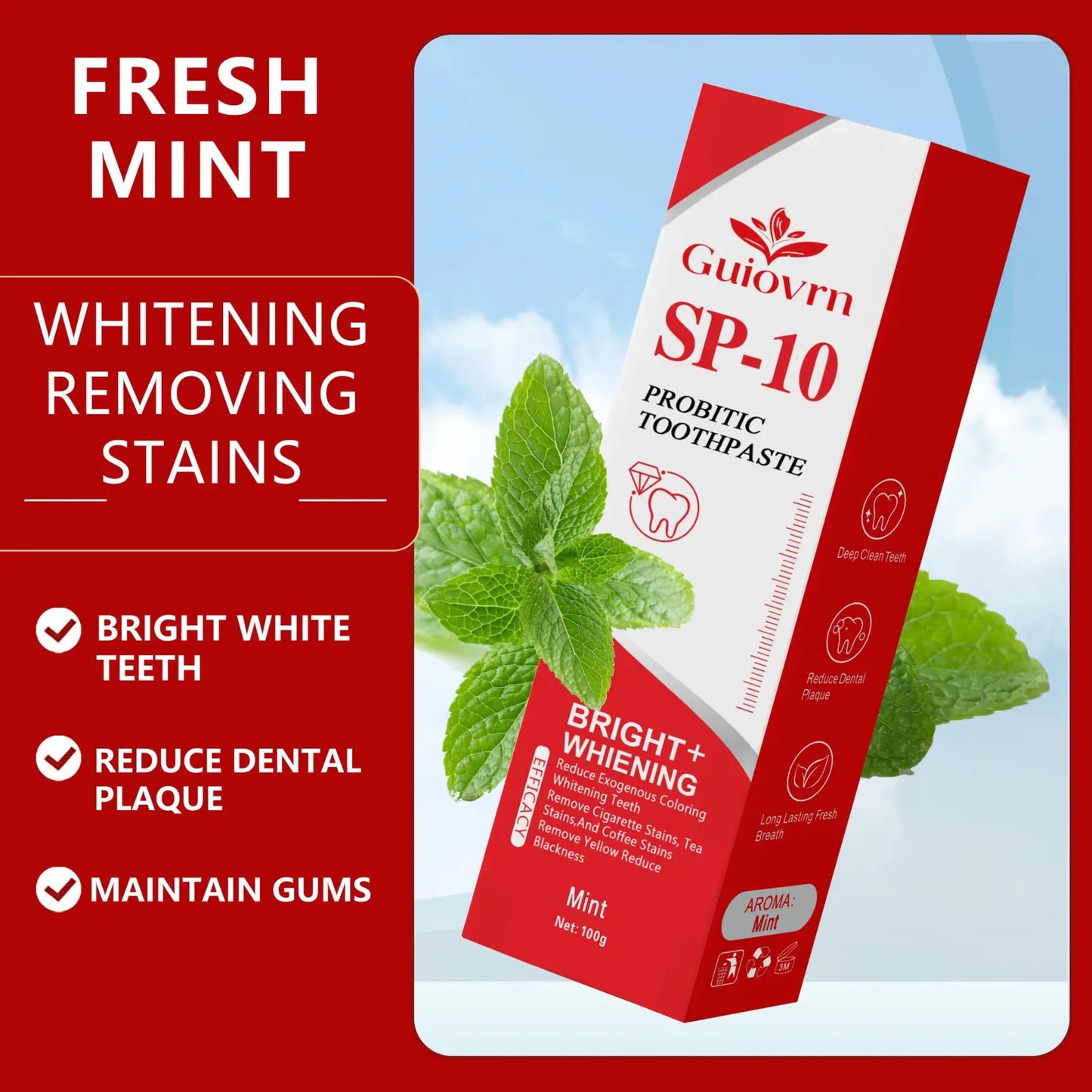 Probiotic Whitening Toothpaste Sp10 Mint 100g 2 Pack