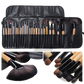 Professional 24 Piece Wooden Makeup Brush Set with Case