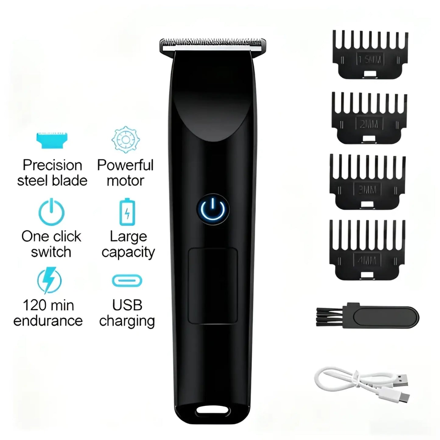 Professional Cordless Hair Clipper and Beard Trimmer Set