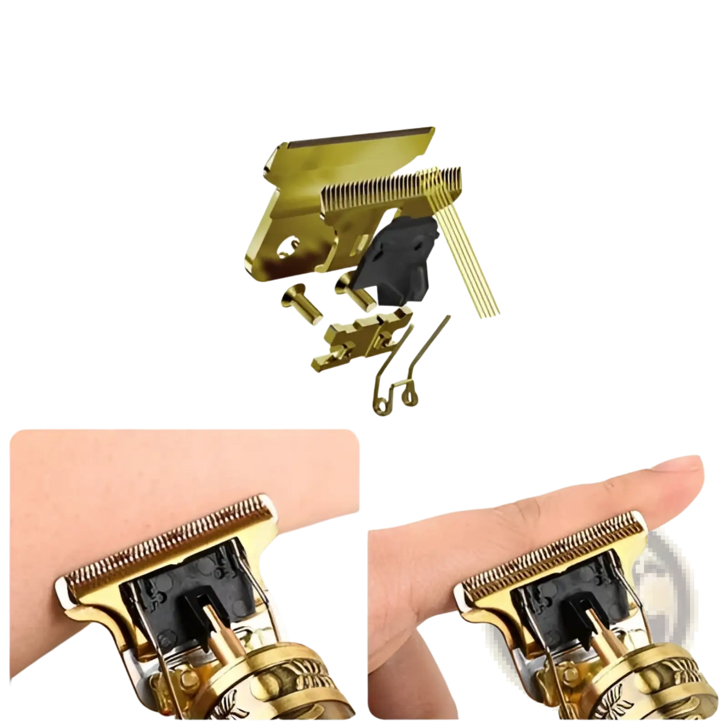 Professional Cordless Hair Clippers Gold Beard Trimmer