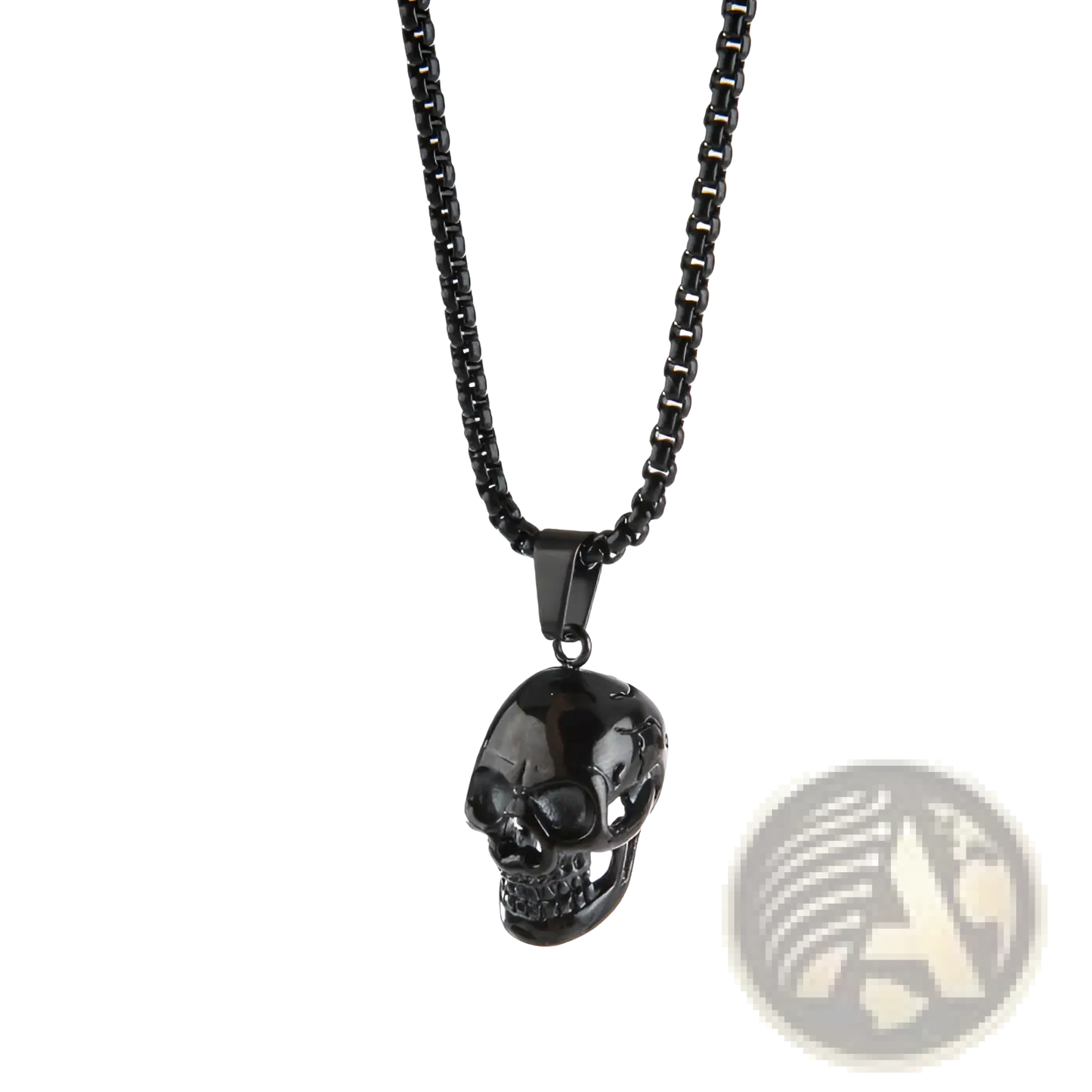 Punk Skull Pendant Titanium Steel Necklace for Men and Women