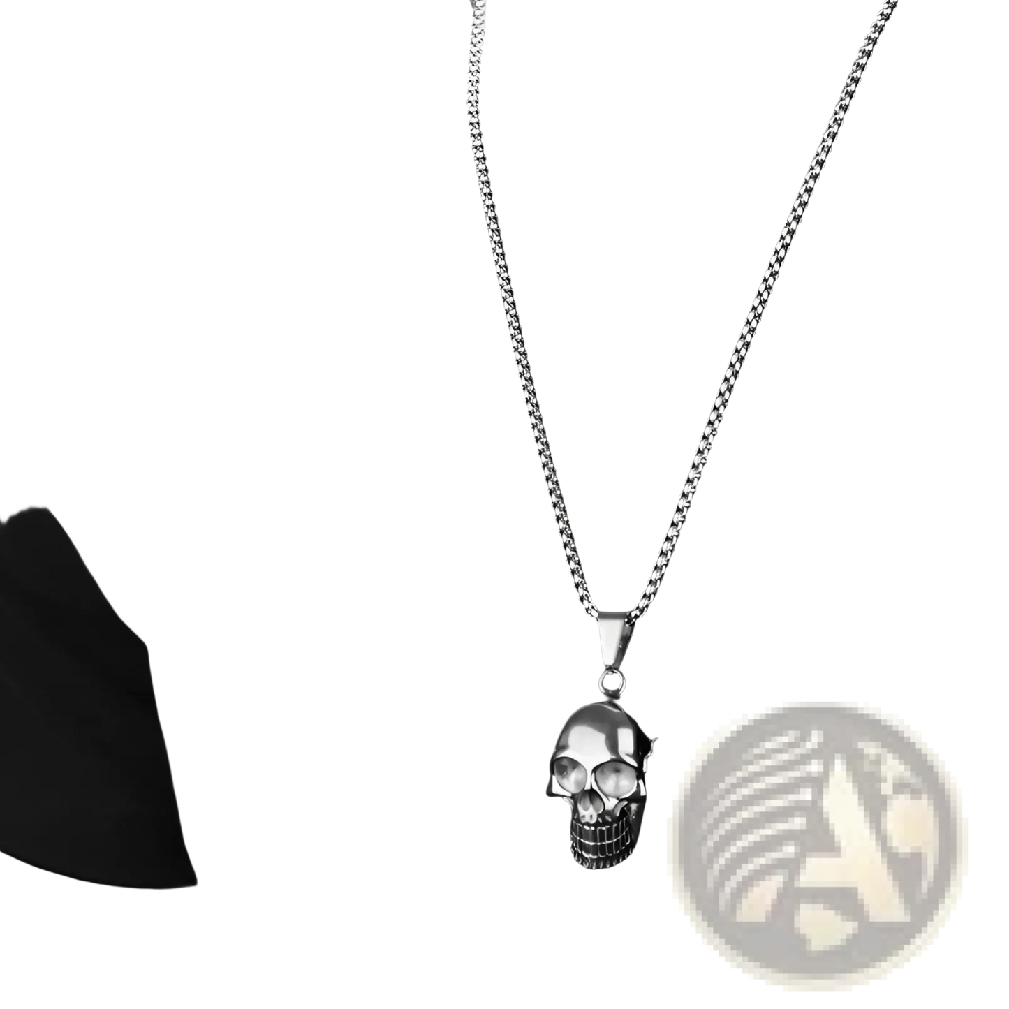 Punk Skull Pendant Titanium Steel Necklace for Men and Women