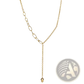 Punk Zirconium Skull Y-shaped Pearl Necklace Set