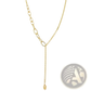 Punk Zirconium Skull Y-shaped Pearl Necklace Set