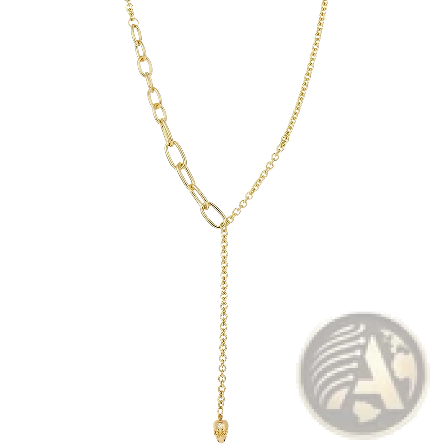 Punk Zirconium Skull Y-shaped Pearl Necklace Set