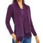 Karen Scott Women's Embellished Scarf Sweater Purple Size Large