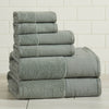 Cotton Linen-Like Border 6-Piece Towel Set - Priya Collection