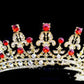 Ornate Crystal Queen Bridal Tiara in Gold and Silver