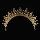 Ornate Crystal Queen Bridal Tiara in Gold and Silver