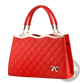 Quilted Bow Crossbody Handbag with Gold Hardware