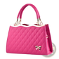 Quilted Bow Crossbody Handbag with Gold Hardware