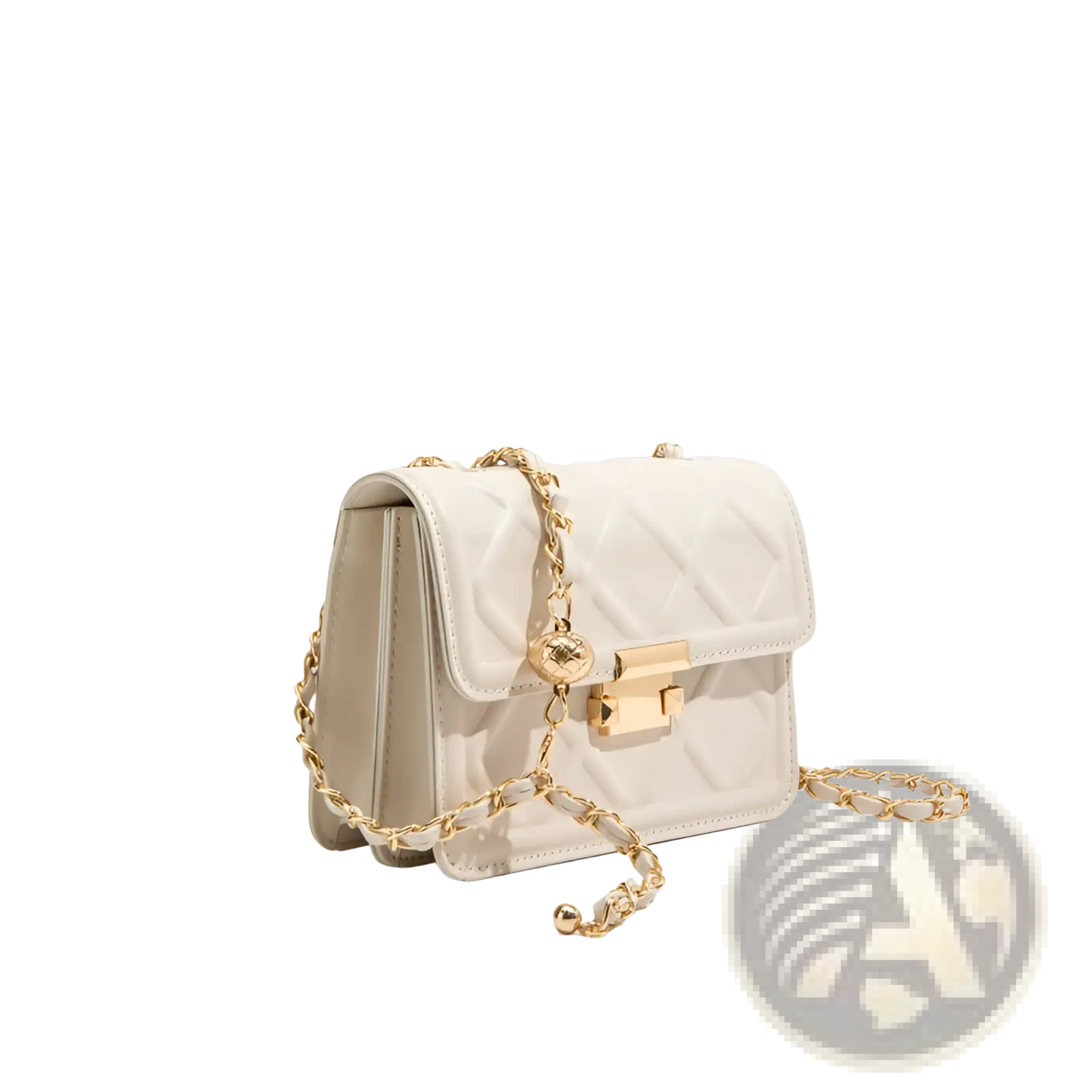 Quilted Crossbody Bag with Gold Chain Strap