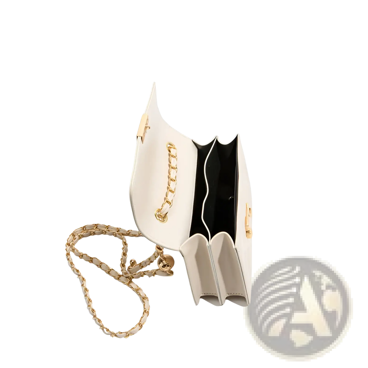 Quilted Crossbody Bag with Gold Chain Strap