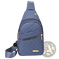 Quilted Crossbody Slanted Chest Bag for Women