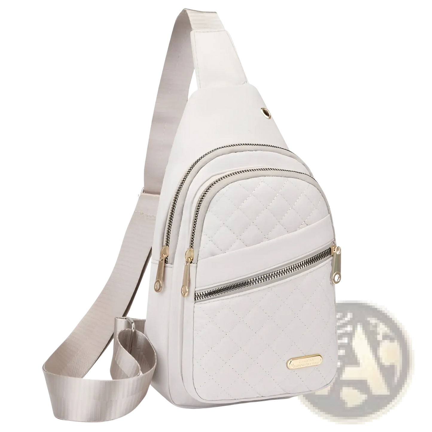 Quilted Crossbody Slanted Chest Bag for Women