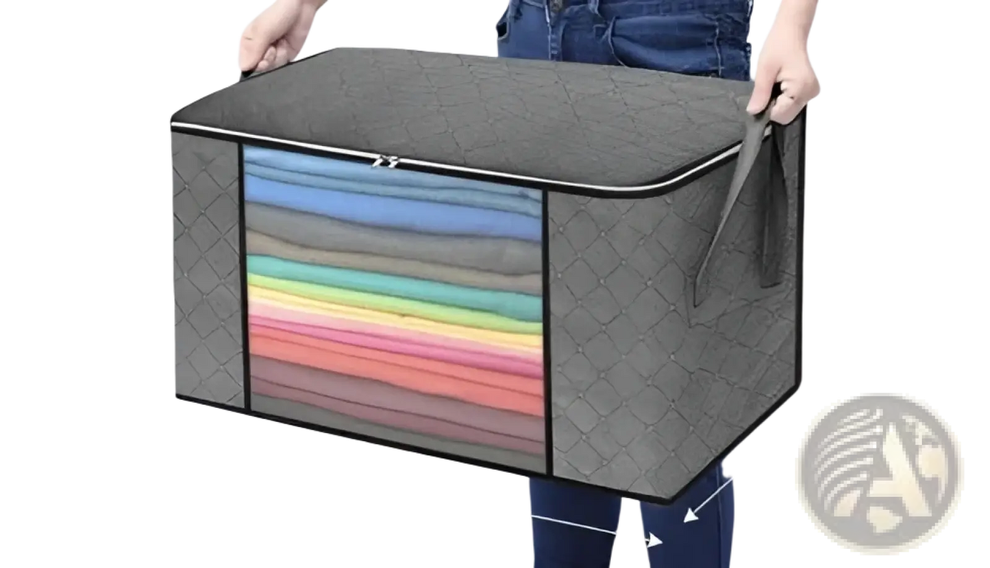Quilted Fabric Clothes Storage Bags 3 Pack Set