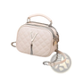 Quilted Handbag with Silver Hardware Chain Strap