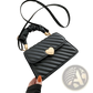 Quilted Heart Clasp Crossbody Bag with Ruched Handle