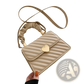 Quilted Heart Clasp Crossbody Bag with Ruched Handle