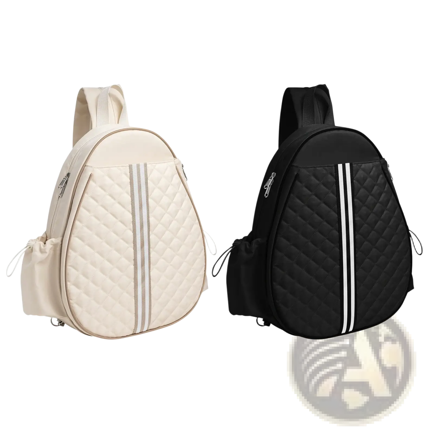 Quilted Waterproof Pickleball Sling Bag with Wet Pocket