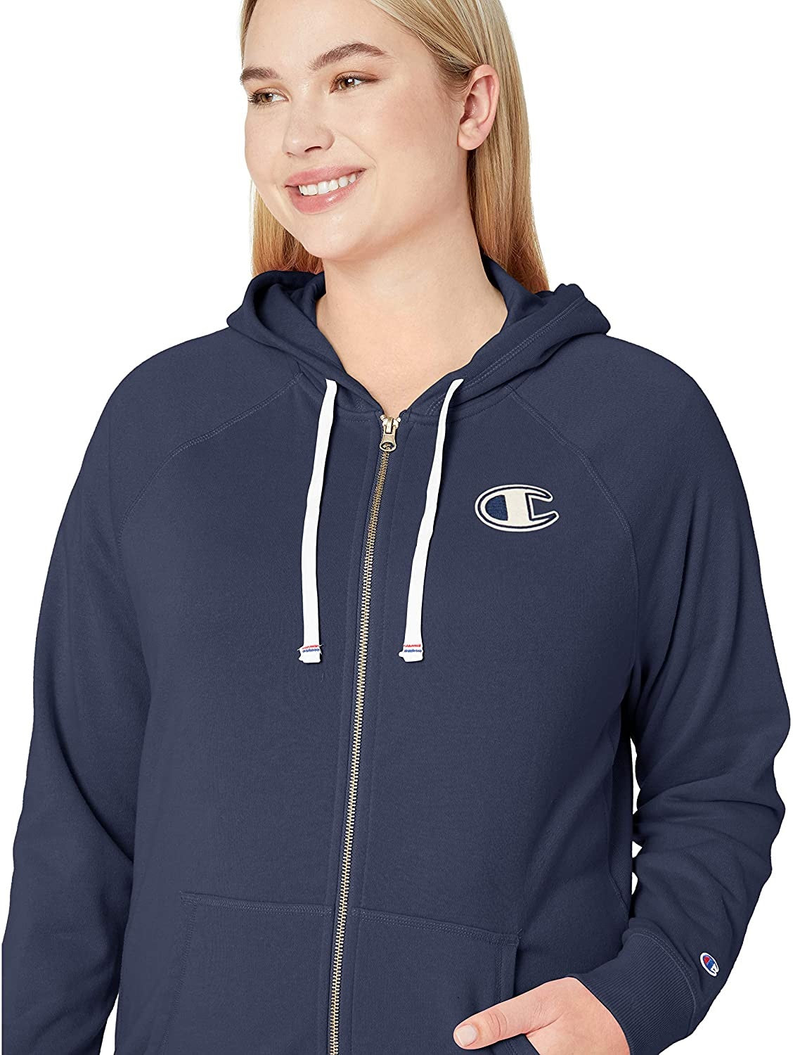 Champion Women's Plus Size Heritage Zip Hoodie Navy Size 2 Extra Large
