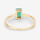 0.59 Carat Genuine Zambian Emerald and White Diamond 14K Yellow Gold Ring