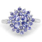 1.16 Carat Genuine Tanzanite .925 Sterling Silver Ring