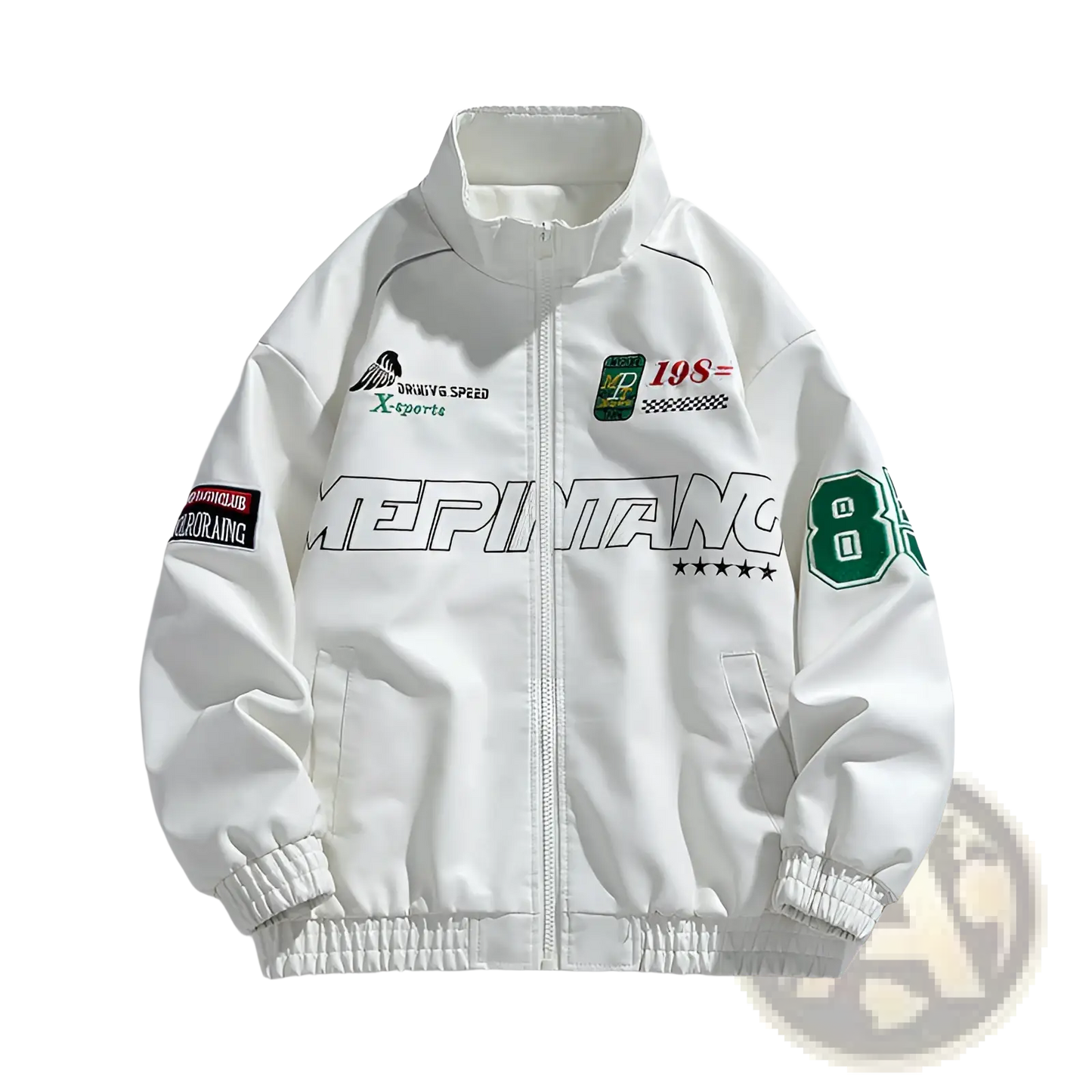 Racing Pu Leather Bomber Jacket Korean Style