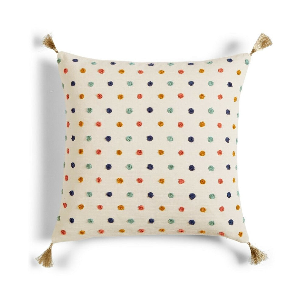 Martha Stewart Collection Rainbow Sprinkles 18" Square Decorative Pillow