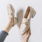 Women's British Style Horsebit Soft Leather Loafers