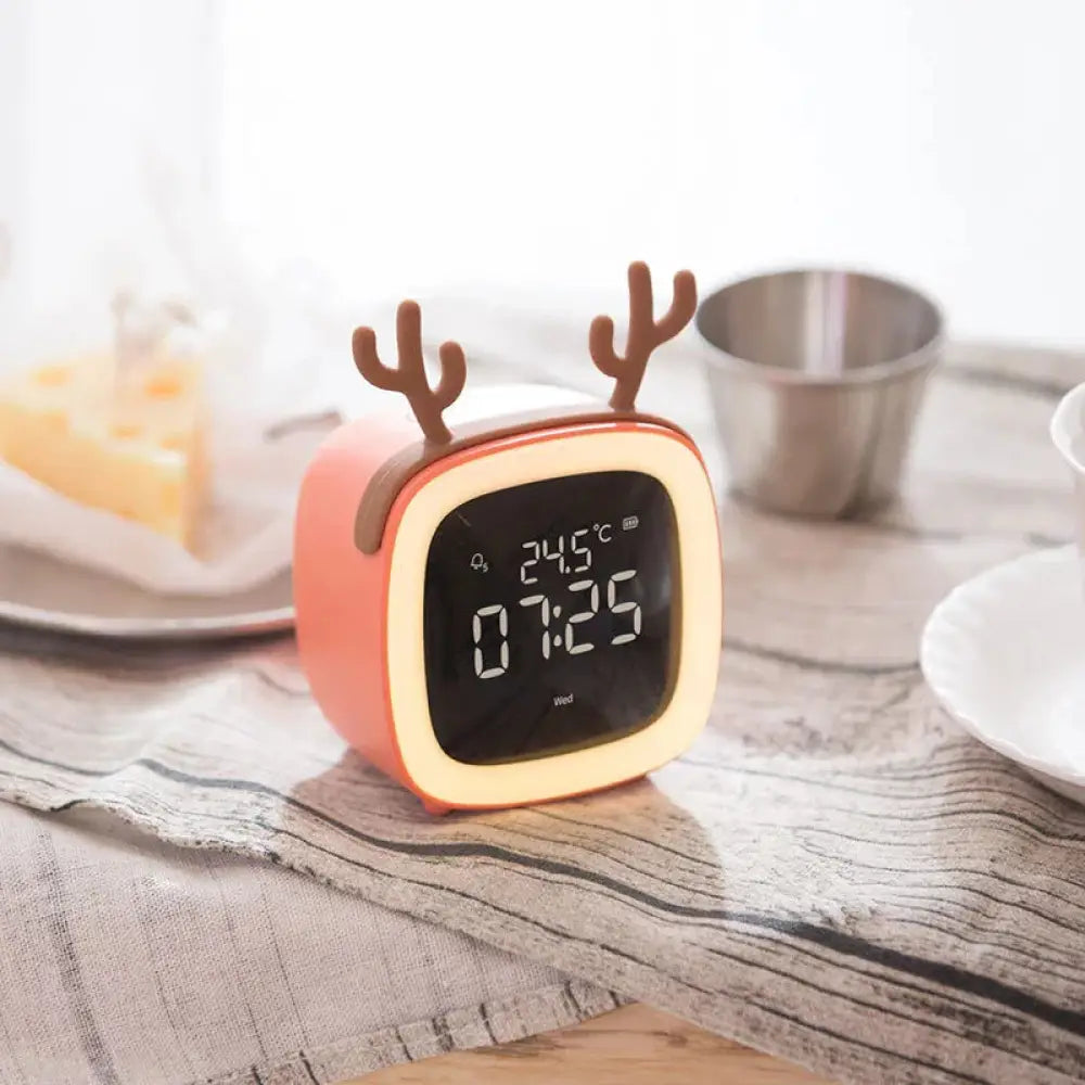 Kids Animal Digital Alarm Clock with Night Light and Temp