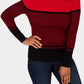 Karen Scott Women's Ribbed Mock Neck Cotton Sweater Red Size Large