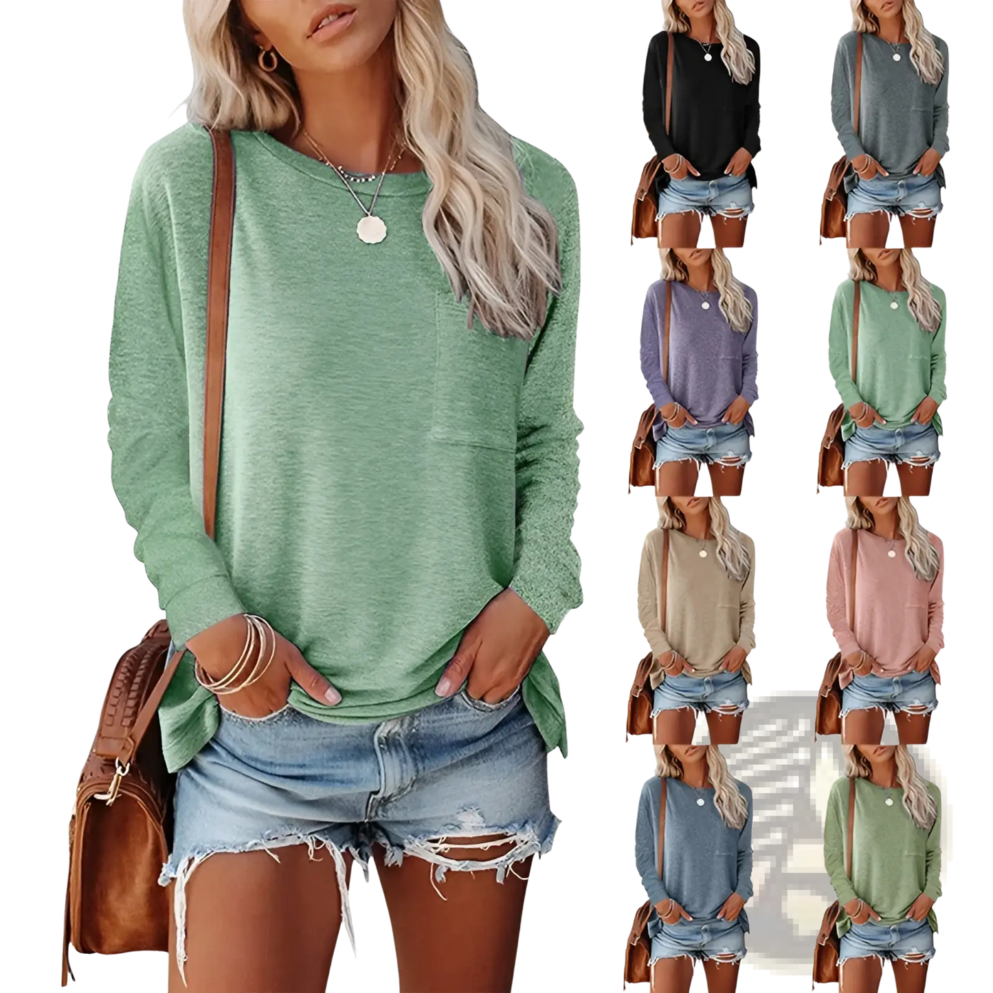 Relaxed Pocket Knit Long Sleeve T-shirt