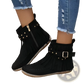 Retro Ankle Boots with Rivet Tassel Suede Flat Shoes