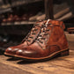 Men's Retro Leather Lace-up Ankle Boots