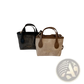 Retro Bucket Bag Textured Canvas Shoulder Handbag