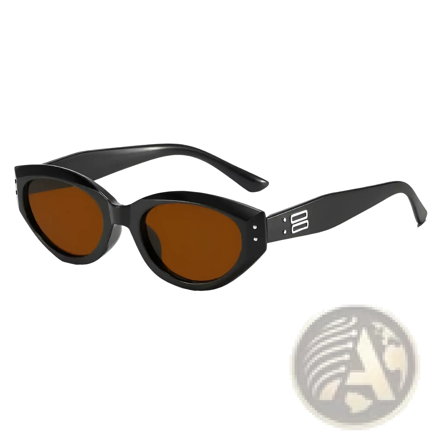 Retro Cat Eye Uv400 Sunglasses with Glossy Modern Frames