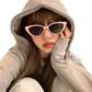 Retro Chic Cat Eye Sunglasses with Tinted Lenses