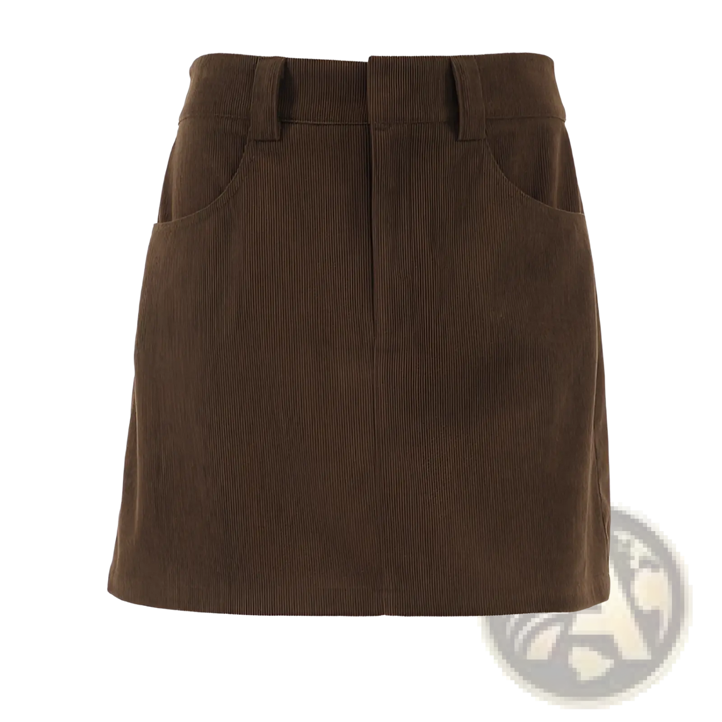 Retro Corduroy Mini Skirt with Matching Belt