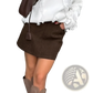 Retro Corduroy Mini Skirt with Matching Belt