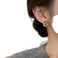 Retro Enamel Knot Stud Earrings with Glossy Finish