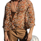 Retro Geometric Sheer Oversized Vacation Shirt