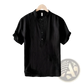 Retro Japanese Style Loose Linen Mandarin Collar Shirt
