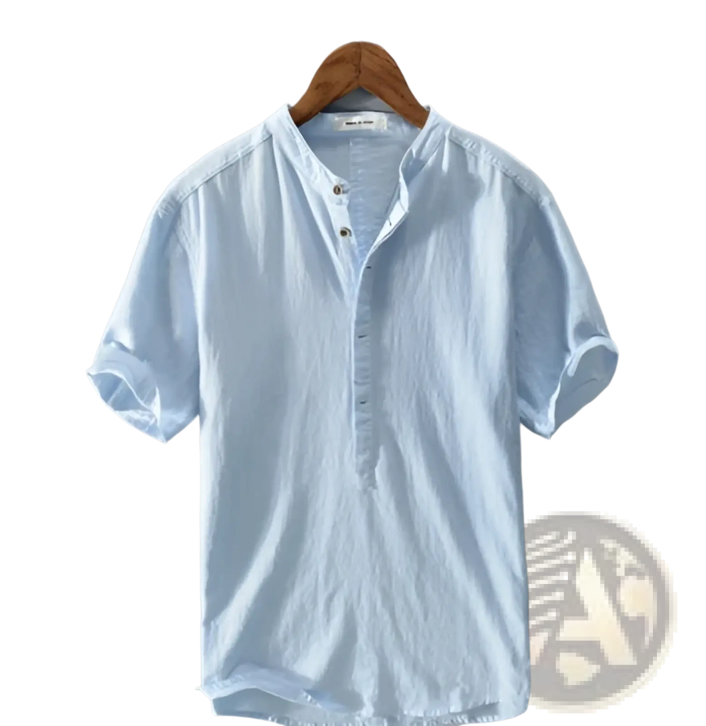 Retro Japanese Style Loose Linen Mandarin Collar Shirt