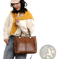 Retro Large Capacity Leather Tote Crossbody Bag