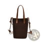 Retro Leopard Print Suede Mini Bucket Crossbody Bag