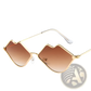 Retro Lip Shaped Fashion Sunglasses with Black Frames