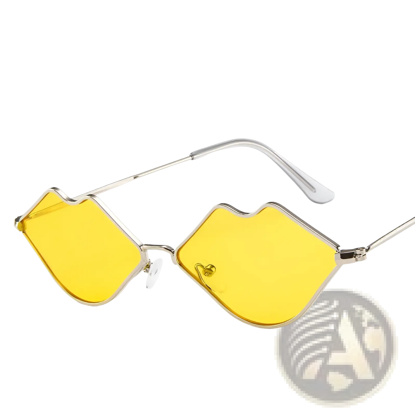 Retro Lip Shaped Fashion Sunglasses with Black Frames