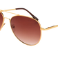 Retro Metal Aviator Sunglasses with Uv400 Gradient Lenses