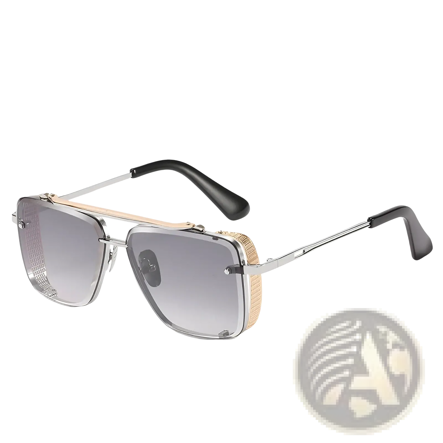 Retro Metal Mesh Aviator Sunglasses with Uv400 Lenses